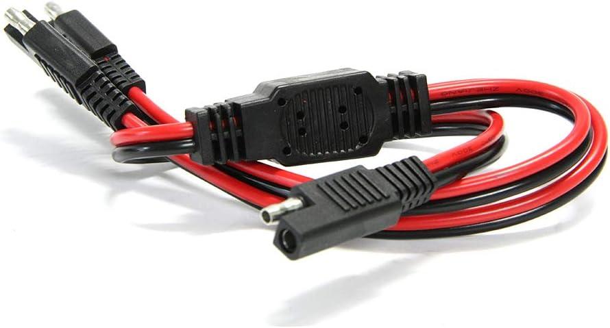 ABIGAIL 1.6FT 2-Way Splitter SAE Connector Battery Charging Cables 1 to 2 Power Charger Adapter 16AWG for Camp Trailer Solar Panels Battery