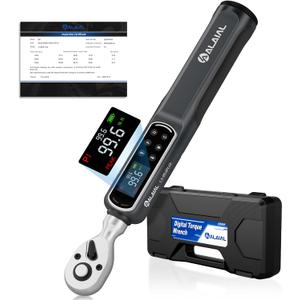 Digital Torque Wrench 3/8 Drive, 1.5-99.6Ft.Lb/2-135Nm Dual Direction Rachet Wrench with Vibration, Buzzer, LED Alert, Electronic Torque Wrench for Bicycle, Motorcycle, Car Tire, Mechanical