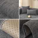 Chenille Couch Cover Waterproof, Dirt Resistant Sofa Covers,Washable and Non Slip Sofa Slipcovers for Living Room, BedroomDark Gray/36"x82"/4-Seater Sofa Cover