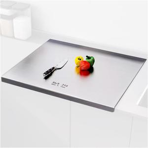 316 Stainless Steel Cutting Boards for Kitchen Stainless Steel Cutting Boards with Lip Kitchen Steel Chopping Boards Suitable for Meat Fruits Vegetables Bread Baking(40 x 30cm/15.7 x 11.8 in)