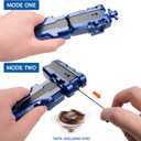 AIBREAY 2 Pack X String Launchers, Blade X Winder Launcher with Grip, Two Launch Mode, Only Work with X Right Spinning Top(Red+Blue)