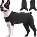 Kuoser Dog Surgery Suit for Back Legs, Dog Rear Leg Sleeve to Stop Licking, Female Spay Recovery Suit for Dogs After Surgery, Pet Puppy Surgical Pants Onesie for Abdomen Wounds Skin Disease, Medium