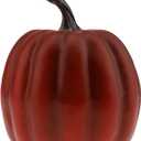 Winlyn 1 pc Assorted Artificial Orange Pumpkins Harvest Decorative Foam Pumpkins for Farmhouse Rustic Fall Thanksgiving Halloween Tabletop Centerpiece Mantel Shelf Kitchen Decoration