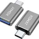 USB C to USB Adapter [2-Pack], Thunderbolt 3 to USB 3.0 OTG Adapter Compatible with MacBook Pro,Chromebook,Pixelbook,Microsoft Surface Go,Samsung Galaxy S10 S20 S21 S22 Ultra,iPhone 15 16 17 Pro Max (Grey)