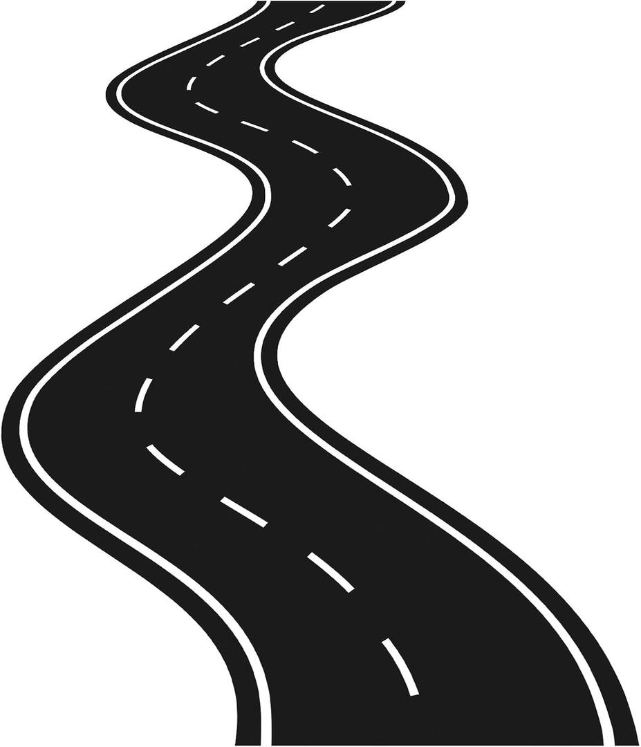 Racetrack Floor Running Black Racer Party Decoration Mat Road Table Runner Long Racetrack Tablecloth Drag for Party (Creative Style, 32 Ft X 3 Ft)