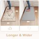 KIMODE Kitchen Mats Cushioned Anti Fatigue, 20"x39" Farmhouse Kitchen Rug, Non Slip Kitchen Mats for Floor, Padded Kitchen Floor Mats, Standing Desk Mat for Sink, Laundry, Desk Khaki