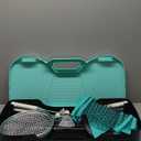 EasyGo Badminton Set, with Net, 4 Racket, 4 Birdies, Portable Storage Box, for Backyards, Outdoor Games