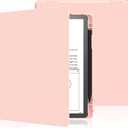 E NET-CASE Case for Kindle Scribe (2024/2022 Released) - Lightweight and Hard Back Shell Protective Book Folio Cover with Auto Sleep Wake for Kindle Scribe 10.2" 2024/2022 with Pen Holder (Pink)