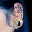 PONWAG 1 Pair 0g 00g 8mm-30mm Classic Ear Gauge Luxury White Zircon Hollow Ear Plug Gauges Single Flare Tunnels For Ear Stretcher Expander Women Body Piercing Jewelry