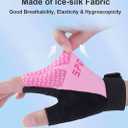 Girls Fingerless Bike Gloves, Sport Gloves for 4-10 Year Girls Monkey Bars Rock Climbing Cycling Biking Fishing (Green)