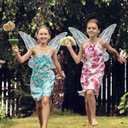 2 Pcs Fairy Wings Adult Women,Butterfly Wings and Wand,Fairy Wings Costume for Adults Girls Halloween Dress Up (White)