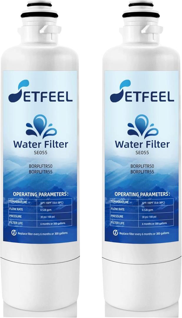 BORPLFTR55 Water Filter Replacement for Bosch Ultra-Clarity Pro 11032531 BORPLFTR50, Replace Thermador B36CT80SNS RA450022 WFS200MF B36CD50SNS B36CT80SNS B36FD50SNS, UltraClarity Pro Filter 2 Pack