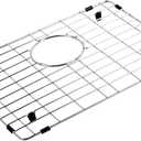 Sink Grate Protector 17-3/4" x 13-11/16", Stainless Steel Kitchen Sink Protectors Grates Grid Bottom Rack with Rear Drain