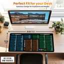 Word/PPT/Excel Shortcuts Mouse Pad - Extended XL Office Keyboard Mat, Excel Mouse Pad Shortcuts, Stitched Edges | Non-Slip Base Excel Cheat Sheet Desk Pad (31.5x11.8) Inch