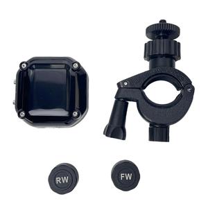 Motorcycle TPMS, Tire Pressure Monitoring System for Motorcycles with LCD Display & 2 External Sensors, Wireless, Waterproof, Real-Time Pressure/Temperature Alarm, Universal Fit