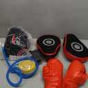 7 Pcs Teenager Punching Bag Set Include Boxing Gloves, Inflatable Punching Bag, Hand Wraps, Hand Pads, Air Pump, Teenager Boxing Training Set for Karate Kickboxing Taekwondo (Red)