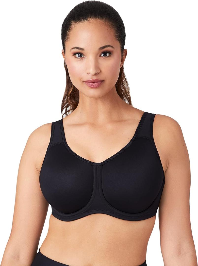 Wacoal Women's Underwire Sport Bra (32G, Black)