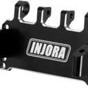 INJORA Adjustable Servo Mount CNC Aluminum for Axial SCX24 1/24 RC Crawler Upgrade (Black)