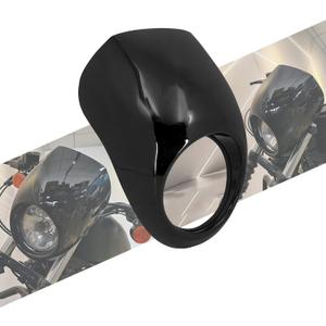 Motorcycle Headlight Fairing Cowl Mask Fit for Harley Sportster XL883 XL1200 Dyna Glide FX Gloss Black