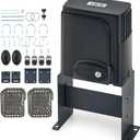 CO-Z Automatic Gate Opener, HomeLink Compatible Sliding Gate Opener for 1400lb 40ft Gates, 280W Chain Operated Gate Opening Kit with IR Sensors Remotes, Driveway Home Garden Electric Gate Complete Kit