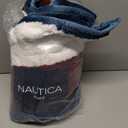 Nautica - Throw Blanket, Ultra Soft Plush Home Decor, Reversible Sherpa Bedding (Wilton Navy, 50" x 60")