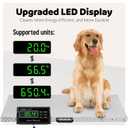 Charmline 1100lbs x 0.2lbs High Accuracy Digital Postal Scale with 41x21 in Large Stainless Steel Platform, Heavy Duty Scale for Dog, Pig, Goat Sheep, Battery & AC Adapter Powered, Slip-Resistant