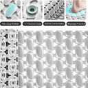 Bath Tub and Shower Mat Non Slip Bathtub Safety Mat with Powerful Suction Cups and Drain Holes, 27 x 16 Inch Soft Bathtub Mat Non Slip Bath Mat for Tub, Machine Washable, Easy to Clean, Grey