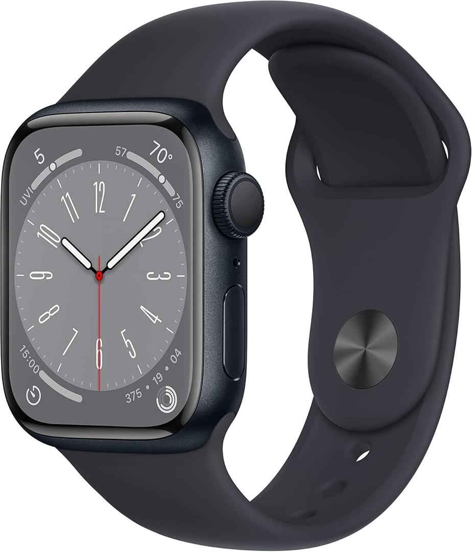 Apple Watch Series 8 (GPS, 41MM) - Midnight Aluminum Case with Midnight Sport Band S/M (Premium)