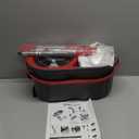 Simpli-Magic 79349 Spin Mop Cleaning System with 3 Microfiber Mop Heads, Red/GRAY,Red/Black