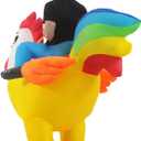 KOOY Inflatable Costume Adult, Riding Chicken Costume for Men/Women, Blow up Ride on Rooster, Funny Halloween Costumes Adult Christmas Holiday Party Suit (Yellow)