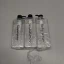 Shampoo Dispenser - Refillable Shampoo and Conditioner Bottles (Clear, Set of 3, 21oz) - Modern Shampoo Bottles for Shower Soap - Empty Shampoo Conditioner Body Wash Dispenser Set - for Bathroom (Black)