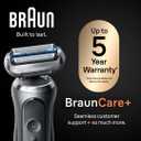 Braun Electric Shaver for Men, Series 7 7185cc, Waterproof, Wet & Dry Shave, Shaving Kit with SmartCare Center and Beard Trimmer, 3 Shave Modes, 60 Minute Battery Runtime, 10 Piece Set