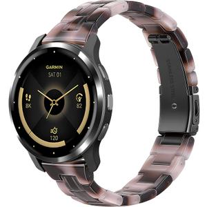 18mm Resin Watch Band Compatible with Garmin Venu 4 41mm/Vivoactive 4S/Vivomove 3S/Venu 3S/Venu 2S, Lightweight Bracelet Strap for Forerunner 265S/255S/255S