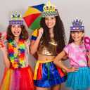 36 Pcs Mardi Gras Crown Kits Carnival Party Paper Hat For Kids Adults Mardi Gras Jester Favors Supplies Decoration