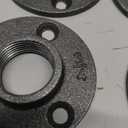 10 Pack 3/4 inches Malleable Cast Iron Pipe Flange, Industrial Pipe Flanges for Threaded Black Pipes and Fittings, DIY Steampunk Industrial Vintage Style