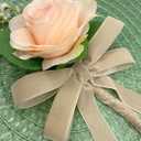 Morex Ribbon Nylon, 3/8 inch by 11 Yards, Blonde, Item 01210/10-602 Nylvalour Velvet Ribbon 3/8" by 11 yd