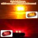 40 Pcs 2.5 Inch 2 Diode Trailer Marker Lights Waterproof Sealed Light Double Bullseye LED Trailer Lights Kit 2.5" Side Marker Light Oval Trailer Running Lights for RV Camper Truck Boat, Red and Amber