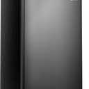 EUHOMY 3.1 Cu.Ft Mini Fridge with Freezer, Single Door Compact Refrigerator, Adjustable Thermostat, Mini Refrigerator Low Power, Mini fridge for Bedroom, Dorm, Office, New Black