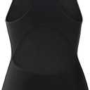 BELEROY Girls' Swimsuit One Piece Swimming Suits Flyback Swimwear for Practice(Black,8)