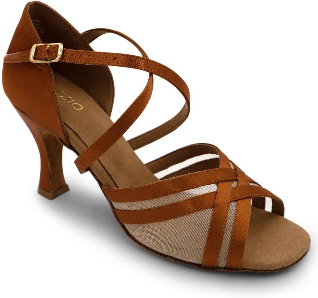 Capezio Women's Paola 2.5" Ballroom Shoe (8.5 Wide, Brown)