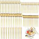 600-Piece Food Grade Gold Silverware Set, Luxury Flatware Set for 120 - Premium Stainless Steel Cutlery Set with Spoons Forks Knives, Shiny Gold Polished Kitchen Utensils for Home Restaurant Hotel