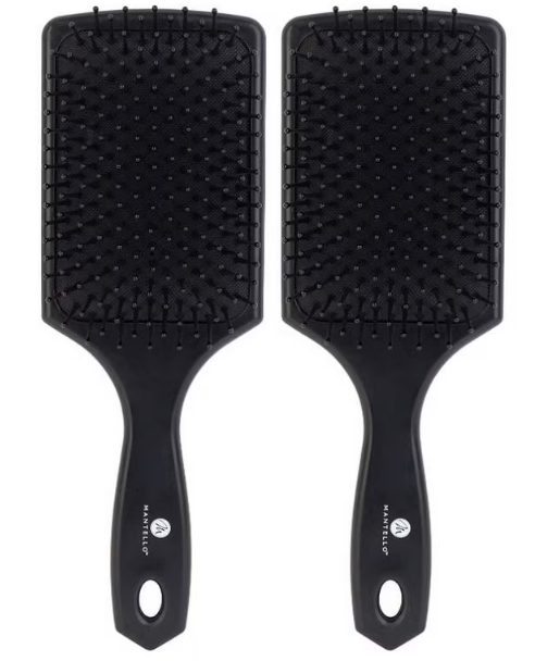 Mantello 2 Pack Paddle Hair Brushes for Women – Paddle Brush Hairbrush for Women - Detangler Brush – Hair Brush for Thick Hair – Flat Brush – Hair Brushes – Smoothing Brush Set – Hairbrush