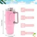 Bogg Bag Cup Holder for Stanley Bogg Bag Drink Holder Attachment 40OZ Water Bottle Holder Adjustable Cup Holder Accessories for Bogg Bag/Beach Hole Bag Take Out Cup Carriers(2Pack Rose)