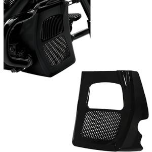 Gloss Black Chin Spoiler Fairing Radiator Cover Compatible for Harley Touring Street Road Glide FLHX FLTR 2017-2023