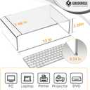 Acrylic Monitor Stand Riser Clear Computer Monitor Stand for Laptop PC Printer Computer Riser Acrylic Tray