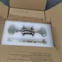 5 Pack Crystal Door Knobs Interior, Elegant Satin Nickel Glass Door Knobs, Keyless Privacy Door Locks for Bedrooms and Bathrooms