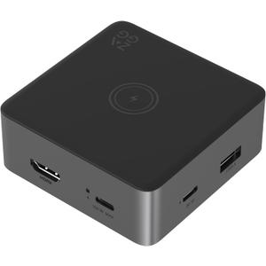 ZAGG 4-Port Hub with Wireless Charging - USB-C PD 100W, HDMI 4K, USB 10Gbps, High-Speed Charging & 4K Display, for Travel, Compatible w/Windows, macOS, iPadOS, ChromeOS, Android