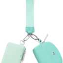 Mum's Memory Mini Zip Around Wristlet Wallets for Women -KeyChain Wallet with Detachable Dual Pouch Wristlet -Key Chain Coin Purse Small Wallets
