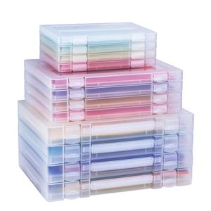 Mickiewicz 12 Pack A4 Paper Storage Boxes, 8.5 x 11 Plastic Portable Project Case for US letter Size and A4 paper, Plastic Multi-Purpose Thick Scrapbook Storage Box for Office