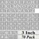 3 Inch Alphabet Letter Stencils for Painting - 70 Pack Letter and Number Stencil Templates with Signs for Painting on Wood, Reusable Letters and Numbers Stencils for Chalkboard Wood Signs & Wall Art